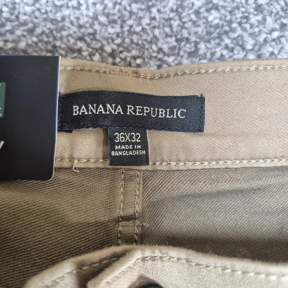 NWT Banana Republic 5‎ Pocket Pant Men's 36 x 32 Tan Cotton Stretch